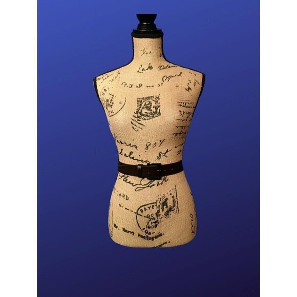 UNBRANDED 100% Synthetic Wide Belt #102618, Dark Brown/Black Stainless, NWOT - Picture 2 of 4